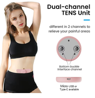 Appareil TENS DOMAS Medical rechargeable avec électrodes larges à chargement USB-C pour soulager les douleurs menstruelles et les crampes corporelles