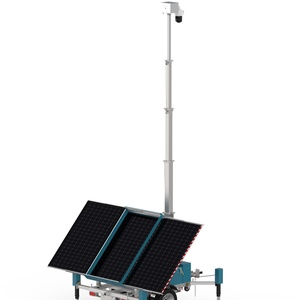Energy Save <b>Solar</b> Light Tower Stationary Monitoring Dome CCTV <b>Camera</b> <b>Solar</b> Street Tower for Theme Park Outdoor - Product Image 2