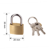 Mini serrure de porte à 2 clés de 20mm, boîte aux lettres à bagages, serrure manuelle de sécurité, cadenas en laiton avec clé principale