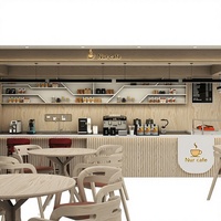 Service de conception et d'approvisionnement complet de mobilier personnalisable avec éclairage LED pour cafés, restaurants et centres commerciaux