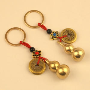 Vente chaude Porte-clés en métal rétro 3D en gros Souvenir de la tradition chinoise Cadeau Décoration Porte-clés personnalisés LOGO Porte-clés en métal <span class=keywords><strong>Gourde</strong></span> - Product Image 3