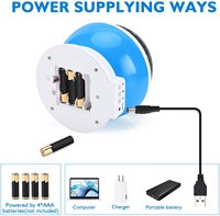 Lampe de Projection LED Terre-Lune 2-en-1 Créative, Rotative à 360°, Projecteur Ciel Étoilé USB à Brancher, Veilleuse Dimmable pour la Maison