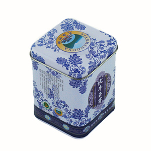 OEM Gift Food Tea Container Box Custom Square Packing Tea Tin Box, Tea Tin Can