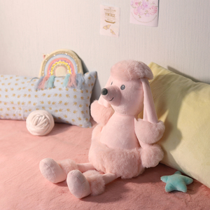 Peluche adorable de caniche <span class=keywords><strong>rose</strong></span>, super douce, en peluche lavée, jouet réconfortant, 20 cm, pour la fête des enfants, mariage, rembourrage en coton PP - Product Image 6