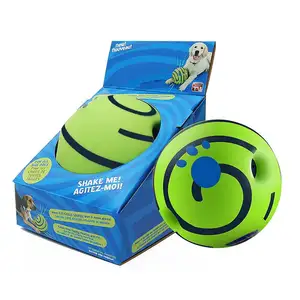 Top Selling Durable Dog Chew Ball Custom Package Pet Dog Squeak Ball Toy Sounding PVC Custom Logo Dog Interactive Ball