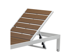 Chaise longue en <span class=keywords><strong>aluminium</strong></span> <span class=keywords><strong>blanc</strong></span> toutes saisons, mobilier <span class=keywords><strong>de</strong></span> patio moderne, lit <span class=keywords><strong>de</strong></span> <span class=keywords><strong>bain</strong></span> <span class=keywords><strong>de</strong></span> <span class=keywords><strong>soleil</strong></span> réglable pour la relaxation en extérieur – Offre spéciale - Product Image 5