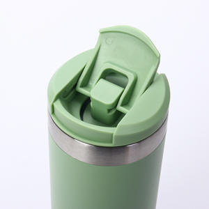 Mug de voyage portable minimaliste moderne, couleur unie, double paroi isolante, maintient la température longtemps - Product Image 5