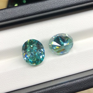 Moissanita Suelta de Corte Ovalado, Color Azul Aguamarina Natural, Corte Hielo Triturado, Tamaño Grande, 10-100 Quilates, Alta Calidad Personalizada - Product Image 2