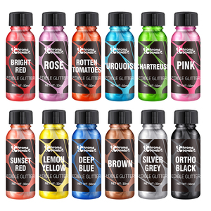 Bán buôn ăn được long lanh cấp thực phẩm lỏng bột ngọc trai 36 màu sắc cho Baking bánh DIY trang trí 30ml ăn được ánh bụi - Product Image 2