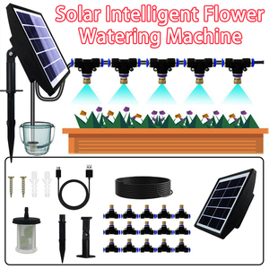 Système d'arrosage de jardin bricolage économiser de l'eau Kits d'irrigation <span class=keywords><strong>goutte</strong></span> à <span class=keywords><strong>goutte</strong></span> automatique solaire pour plantes d'intérieur - Product Image 2