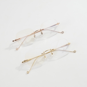Monture de lunettes optiques sans monture en titane ultra-légère pour myopie, montures de lunettes de vue pour femmes et hommes, logo personnalisé OEM - Product Image 2