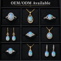 Opale naturelle australienne cabochon taille ovale, haute luminosité, multicolore, pierre libre pour incrustation de bijoux en or K, vente en gros