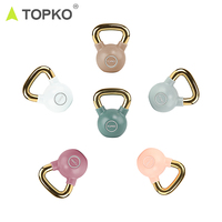 Kettlebell de compétition TOPKO en fonte, 8-48 kg, revêtement en poudre, couleurs codées, logo personnalisé, OEM, entraînement de force à domicile