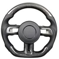 Volant en fibre de carbone de haute qualité compatible avec Ford Mustang 2015 2016 2017 2018 2019 2020 2021 2022 2023 Accessoires intérieurs