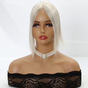 TopEllesダブルドローバージンヘアショートグレーカラー3*4スモールモノトッパー使いやすい女性用トッパー - Product Image 4