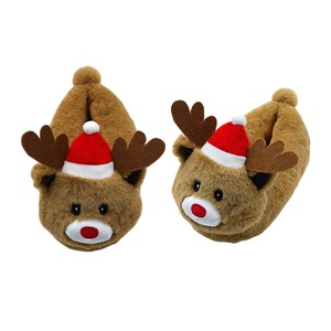 Ciabatte di peluche di natale <span class=keywords><strong>invernale</strong></span> pantofole di peluche di peluche di cervo per bambini graziose scarpette di animali di peluche delle renne - Product Image 2