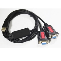 2026 Chipset Utech Baru 2 Port Profesional RS-232 USB 2.0 ke Kabel Adaptor Konverter Serial