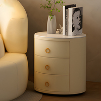 Lit rond moderne de luxe de haute qualité en cuir souple, couleur personnalisée, lit double king size pour ensemble de meubles de chambre à coucher