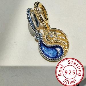 Venta al por mayor de abalorios de diseño DIY para pulseras, cuentas de abalorios a granel, unisex, de plata de ley 925 con circonita, accesorios originales de joyería de moda. - Product Image 3