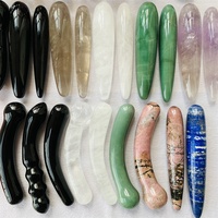 Vente en gros de plug anal en cristal de pierre précieuse naturelle pour femmes, baguette de massage, cadeau
