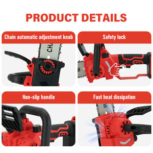 Mini tronçonneuse sans fil de 8 pouces, tronçonneuse électrique portative à batterie pour l'élagage des arbres - Product Image 3