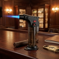 Briquet torche multifonctionnel rechargeable à flamme unique, abordable, coupe-vent, pour cigares, camping en plein air, barbecue