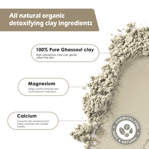 Maschera di Argilla Ghassoul OEM ODM per Viso e Corpo, Contro Acne e Macchie, Detossificante per Pori, Produttore di Maschere in Argilla per la Cura della Pelle - Product Image 4