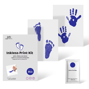 Kit d'impression sans encre pour cartes de développement de bébé avec options d'empreintes de mains, de pieds et de pattes de chien, 5 couleurs, matériau <span class=keywords><strong>carton</strong></span> - Product Image 1