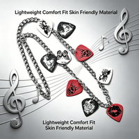 Collier personnalisé avec plectre de guitare gravé, cadeau personnalisé pour les musiciens et les amateurs de musique