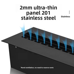 Cheminée électrique décorative 3D intelligente 0.7 avec effet de flamme néon, vapeur d'eau atomisée, insert pour usage domestique et hôtelier - Product Image 6