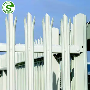 Anti-intruder Rust Proof Durable Iron W Pale Perimeter Fence Garden Building Metal Fencing Euro Palisade Fence Panel