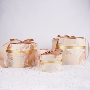 Màu trắng mini Vòng xi lanh thực phẩm bánh hộp giấy cho hoa Cookie hoa với nắp - Product Image 4