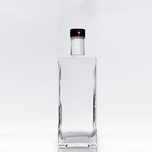 Vente flash, bouteille de brandy, <span class=keywords><strong>rhum</strong></span>, whisky en verre de haute qualité, carrée, française, 490 ml, 50 cl, avec bouchon à vis - Product Image 1