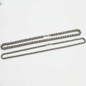 Bbot-collar imperial de acero inoxidable para mujer, cadena roja del mismo estilo de moda europea y americana, cadena yzantine M - Product Image 2