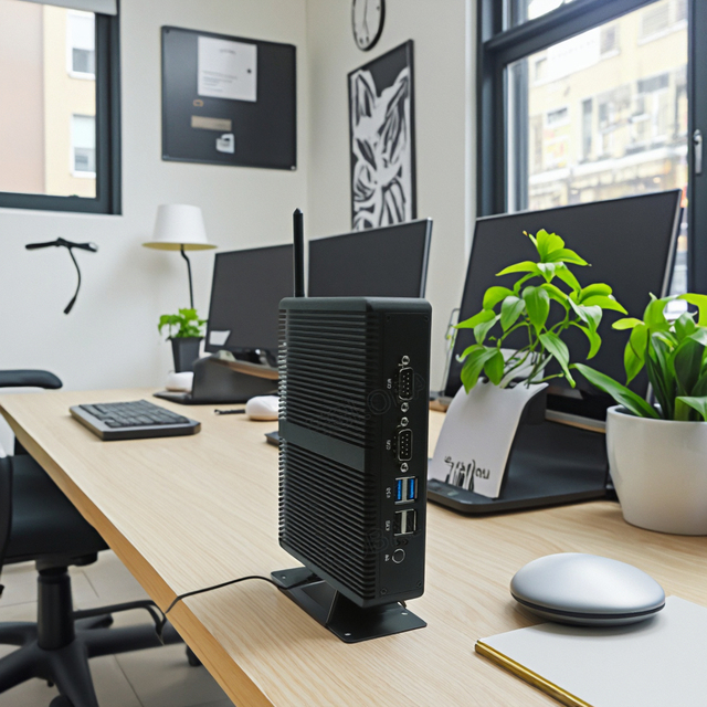 EGLOBAL Fanless Intel Celeron J4125 DDR4/LPDDR4 Max 8G  M.2/MSATA SSD and SATA HDD/SSD Options Business/Office Mini PC