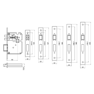 फैक्टरी आउटलेट 5050 स्टेनलेस स्टील कुंजी संचालित स्मार्ट मोटिज़ लॉक बॉडी लकड़ी के इंटीरियर के लिए वाटरप्रूफ और एंटी-चोरी - Product Image 3