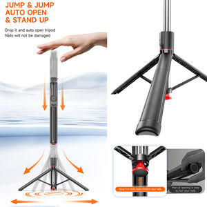 Trípode Automático Todo en Uno F02 de 1730 mm, Trípode Abierto de 68 Pulgadas con Soporte para Teléfono Desmontable, <span class=keywords><strong>Palo</strong></span> Selfie Plegable y Telescópico - Product Image 2