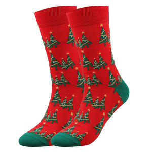 Chaussettes de Noël <span class=keywords><strong>fantaisie</strong></span> en coton tricoté jacquard de grande taille Vente en gros Chaussettes de nouvel an pour hommes - Product Image 6