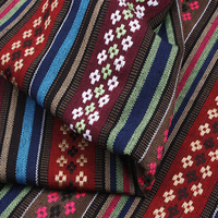 Tissu Jacquard Style Aztec BILU 100% Polyester, Tissu Ethnique Sadu pour Châles, Sacs, Coussins, Nappes et Décorations