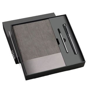 HUATONG Student Gift Set Agenda <strong>Notebook</strong> and <strong>Diary</strong> with PU Leather Sewing Binding Metal Ballpen for Note Taking - Product Image 1