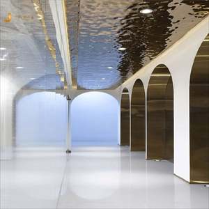 EX784 Panel <b>Mirror</b> Water Ripple Stainless Steel 201 304 <b>Sheet</b> Gold Silver Surface for Wall Decorative - Product Image 5