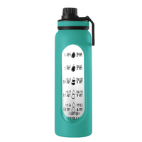 Bouteille d'eau en verre borosilicate Rayko avec manchon en silicone, sans BPA, design minimaliste, bonne étanchéité pour la salle de sport et le yoga
