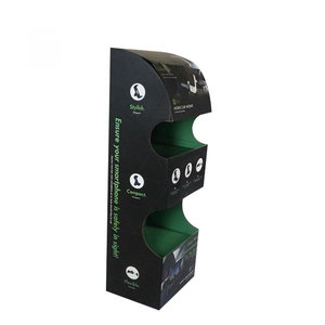 Soporte de exhibición de piso de cartón corrugado ecológico moderno portátil para juguetes de dulces Estante de fácil montaje para cadena minorista - Product Image 4