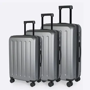 ABS PC Hard Shell bagasi campuran tarik troli tas koper Travel dengan 4 roda diam tahan lama