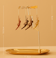 Support de bougie rotatif en métal pour bougie chauffe-plat, motif ange, pour anniversaire