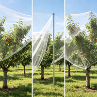 Ademend 8m breed 120d vogelnetweefsel voor groenten, citrusbomen, wijngaard, irrigatie, fruitteelt, pergola
