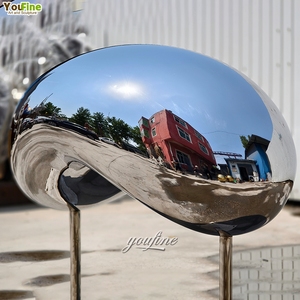 Beroemde Spiegel Gepolijst Wolkenpoort Kunst Standbeeld Roestvrij Staal Bonen Sculptuur - Product Image 6