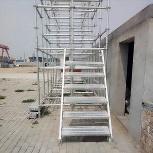 Construction Supplies Ringlock Scaffolding Components Q235 Steel Industrial Design High Strength Hot <b>Dipped</b> Galvanized Frame - Product Image 4