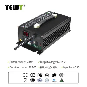 Ce rohs 12V 24V 36V 48V 60V 72V 84V li ion 50a 30a 25a 20a 15a 12a 10a chargeur de batterie lifepo4