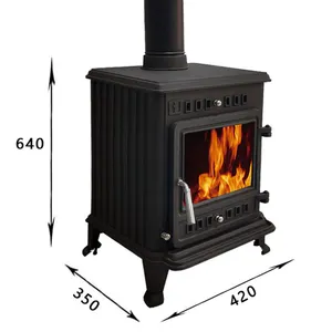 Wholesale Large Wood Burner Stove Iron Cast Indoor Wall Fireplace